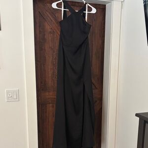 JJs House Black Satin Maxi Dress